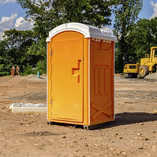 do you offer hand sanitizer dispensers inside the portable restrooms in Hall County